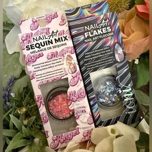 🆕💅🏻 IONI 2 PIECE NAIL ART SEQUIN MIX & FLAKES. BRAND NEW IN BOX. FACTORY SEALED